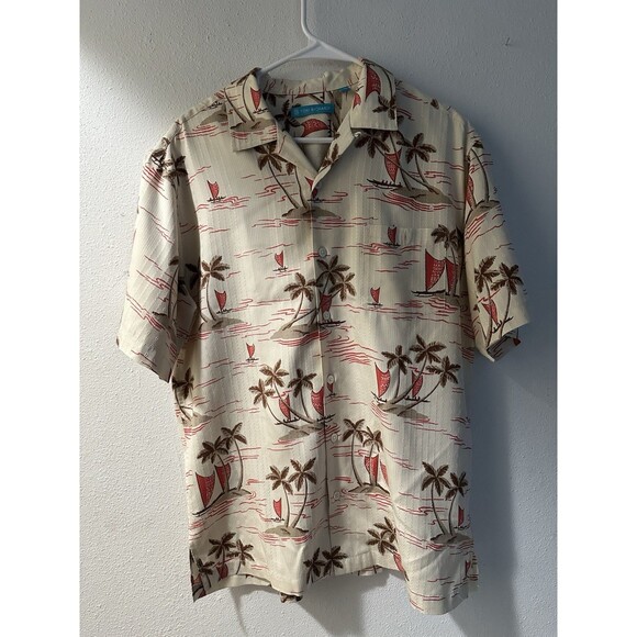 Tori Richard Shirt Men's M, Hawaiian Floral Print Short Sleeve Casual 70% Silk - Picture 2 of 7